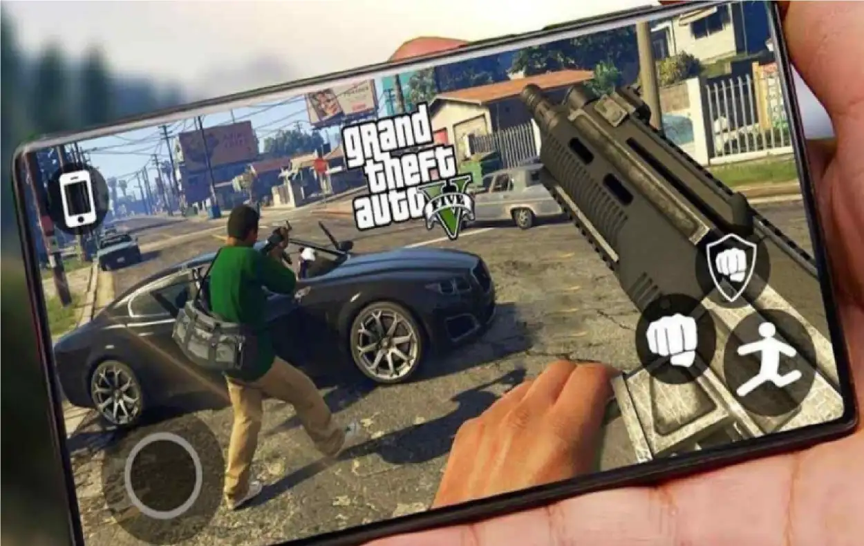   تجربة لعبة GTA 5 على الهاتف المحمول 