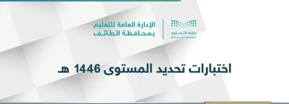اختبار تحديد المستوى للمنقطعين عن الدراسة